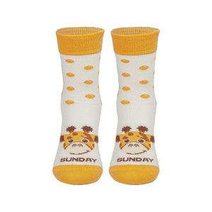 17| CALZE CON BASTONCINI / VANIGLIA | GIRAFFA DELLA DOMENICA