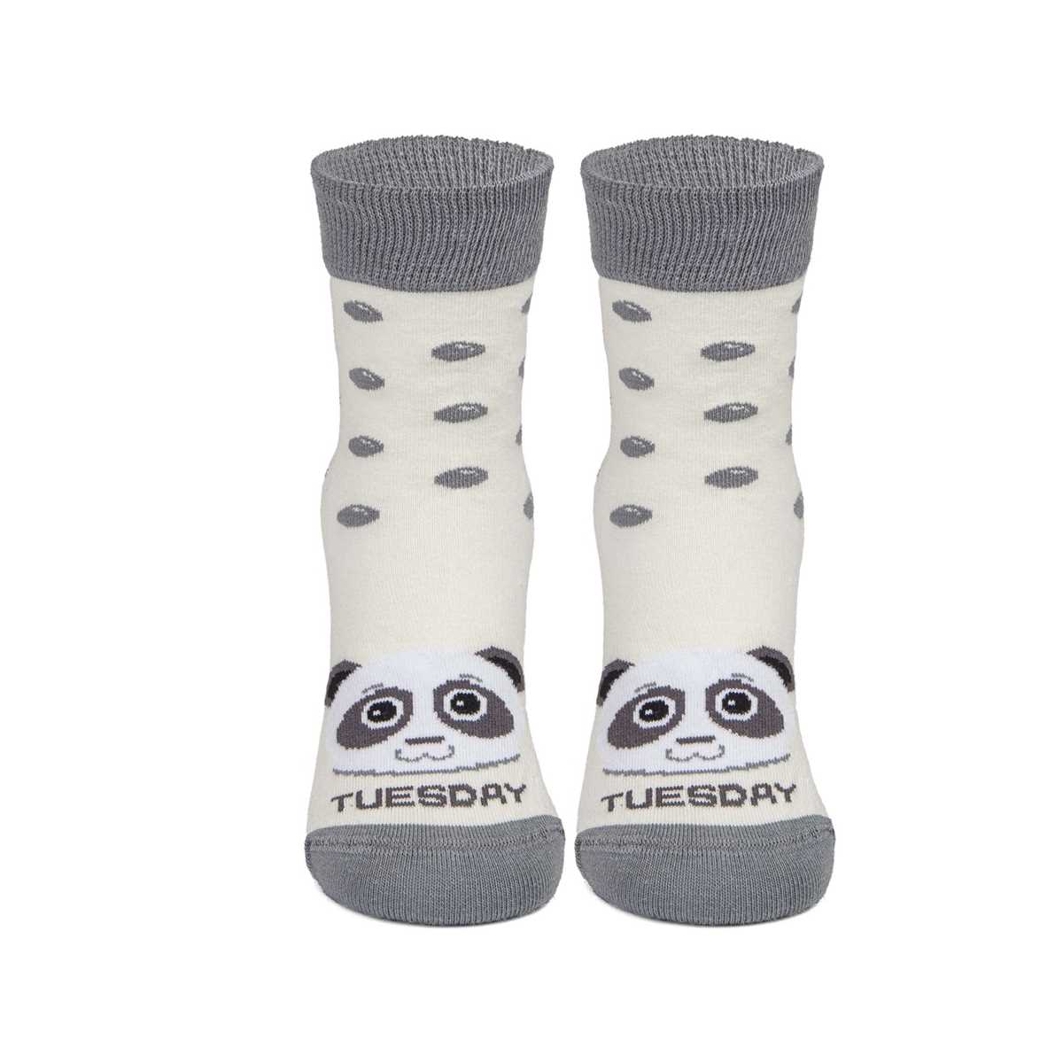 12 | SOCKS WITH POLES / Ecru | TUESDAY PANDA