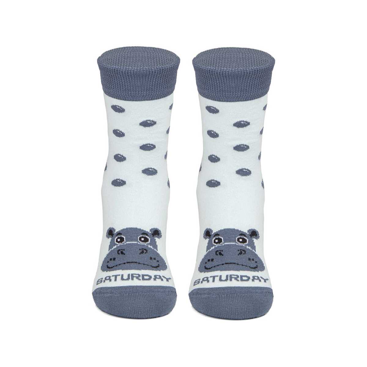 16 | POLKA SOCKS / BLUE/GREY | SATURDAY HYPO