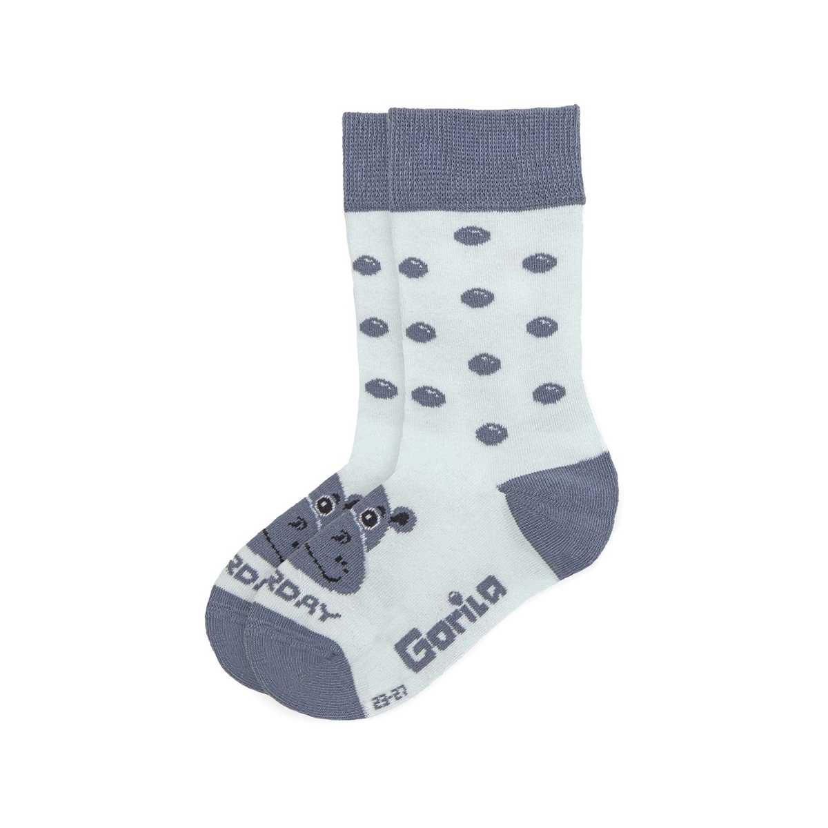 16 | POLKA SOCKS / BLUE/GREY | SATURDAY HYPO