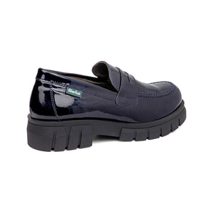 30909 | Pelle verniciata / Blu navy | Pat