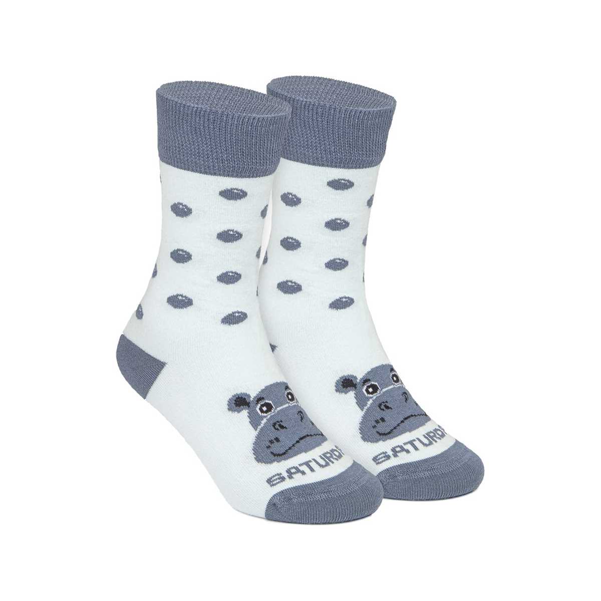 16 | POLKA SOCKS / BLUE/GREY | SATURDAY HYPO